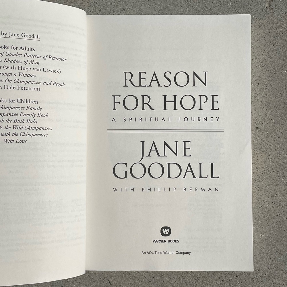 Jane Goodall Signed 1999 Book Reason For Hope Iconic Primatologist Anthropology - Picture 4 of 11